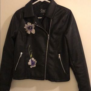 Black leather jacket